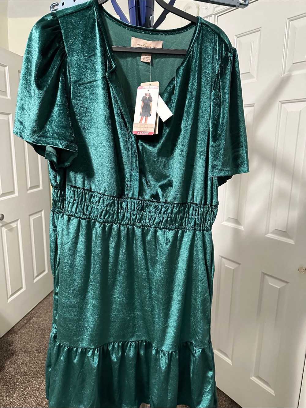 French Connection Emerald Green Midi Dress
